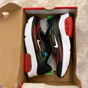 Nike Kids' Black, Red, and Green Sneakers